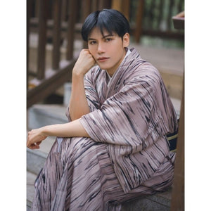 Kimono Homme Rayures Artistiques - Kimono Japonais