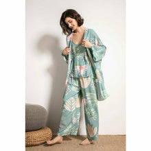 Laden Sie das Bild in den Galerie-Viewer, Kimono Pyjama Japonais Tropique - Kimono Japonais
