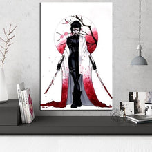 Laden Sie das Bild in den Galerie-Viewer, Tableau japonais Guerrière Ninja - Kimono Japonais

