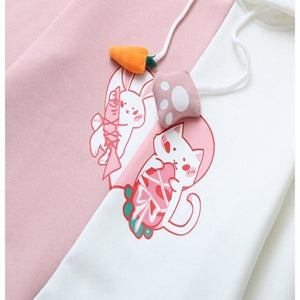 Hoodie Kawaii lapin carotte - Kimono Japonais