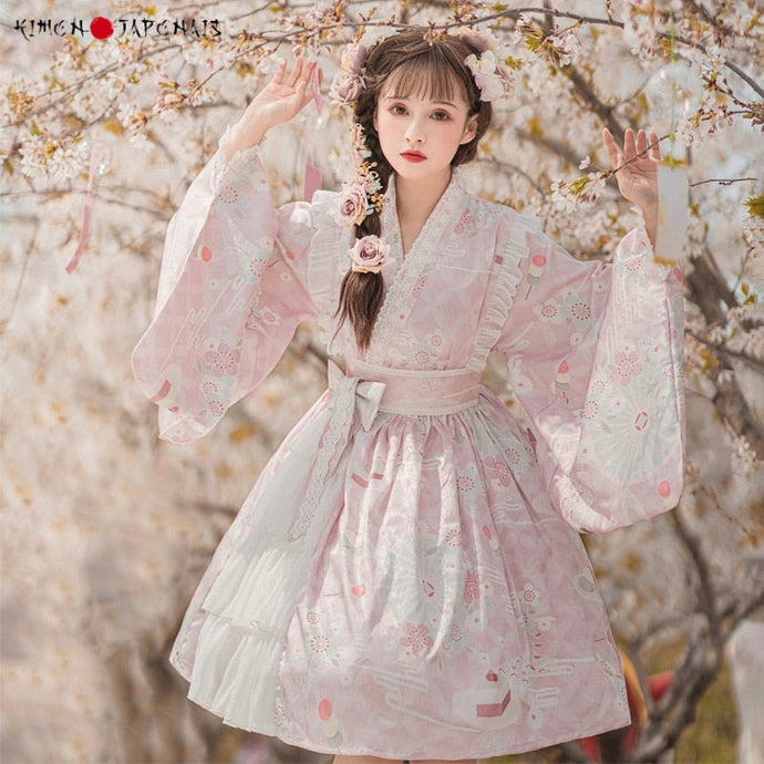 Robe Kawaii Japonaise Lolita Kimono Sakura Robe