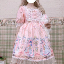 Laden Sie das Bild in den Galerie-Viewer, Kawaii Lolita Soft Sister Sweet Cute Angel Girl Lolita Puff Sleeve Short Dress Everyday Summer
