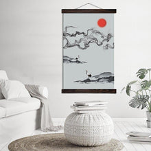 Laden Sie das Bild in den Galerie-Viewer, Tableau Japonais Voile De Brume 40X60Cm Avec Support Tableaux
